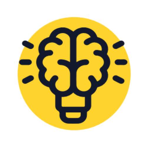 An icon of a brain on a lightbulb