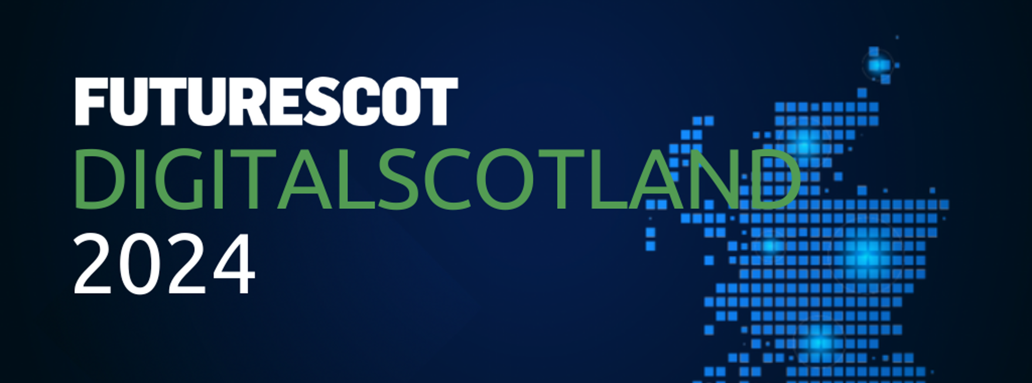 Digital map of Scotland with Futurescot logo