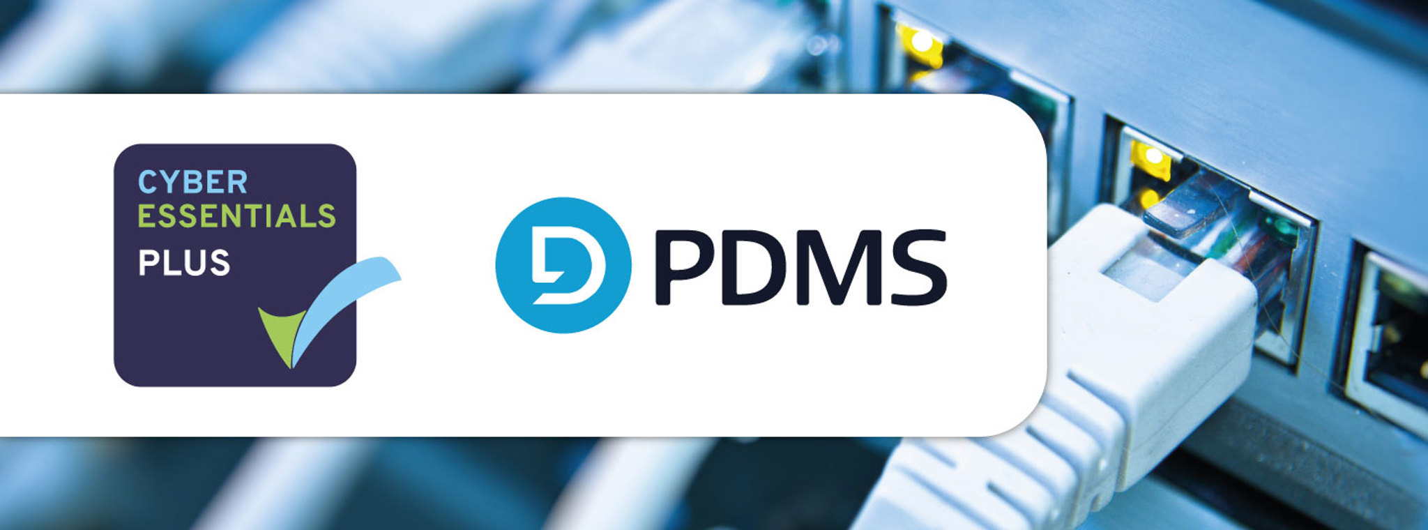 PDMS' logo and the cyber security logo