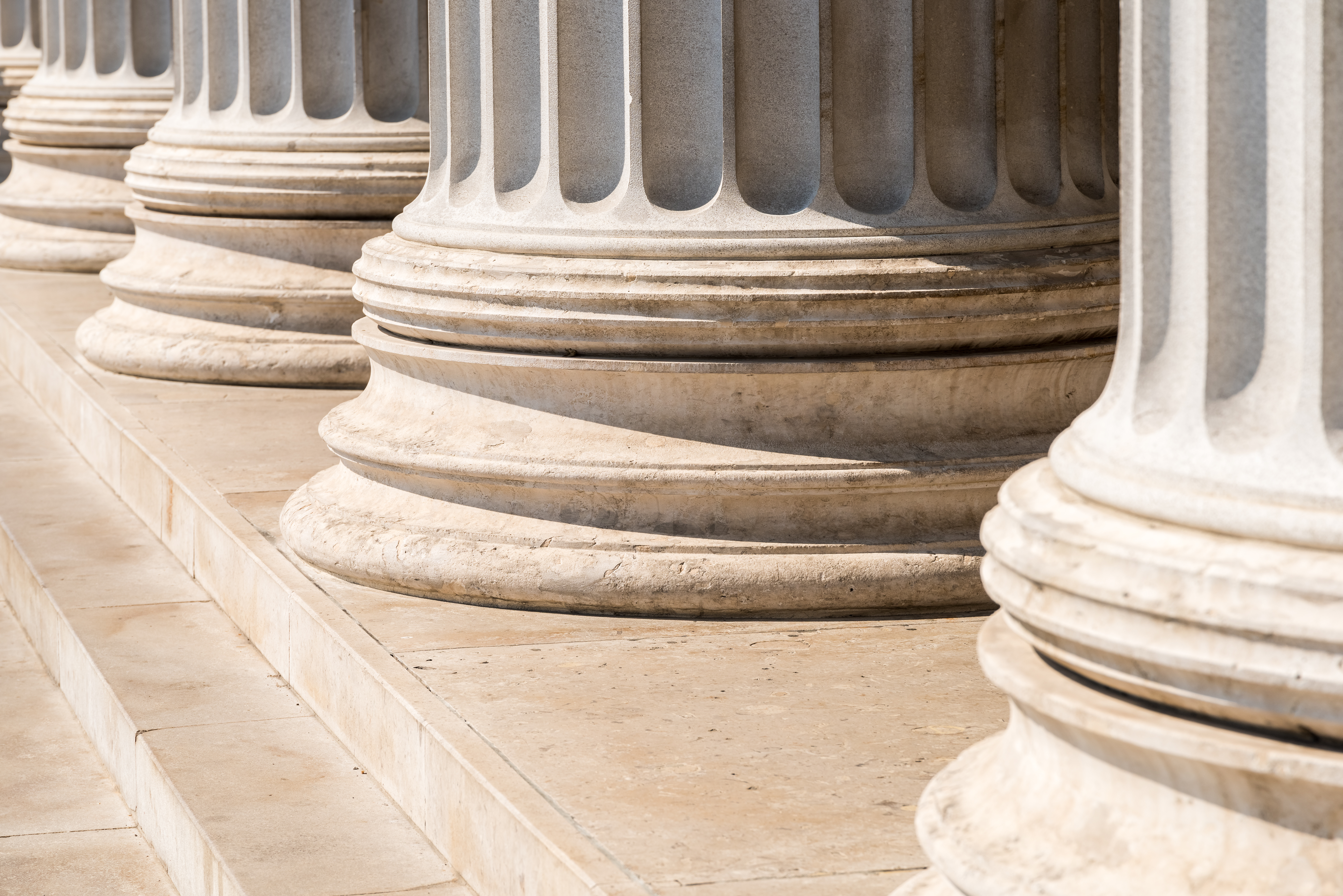 Close up of Greek Style Columns