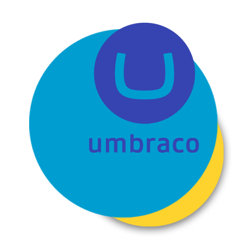 Circular illustration with the Umbraco logo