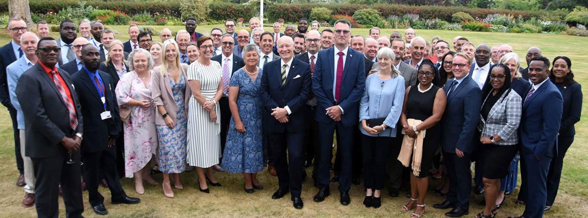 Photograph of the 50 delegates attending the REG conference on the Isle of Man