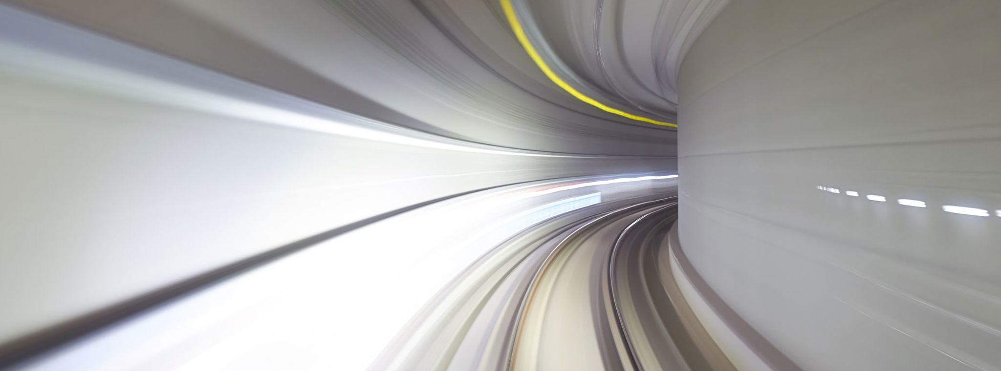 An image of a high speed tunnel indicating movement and travel