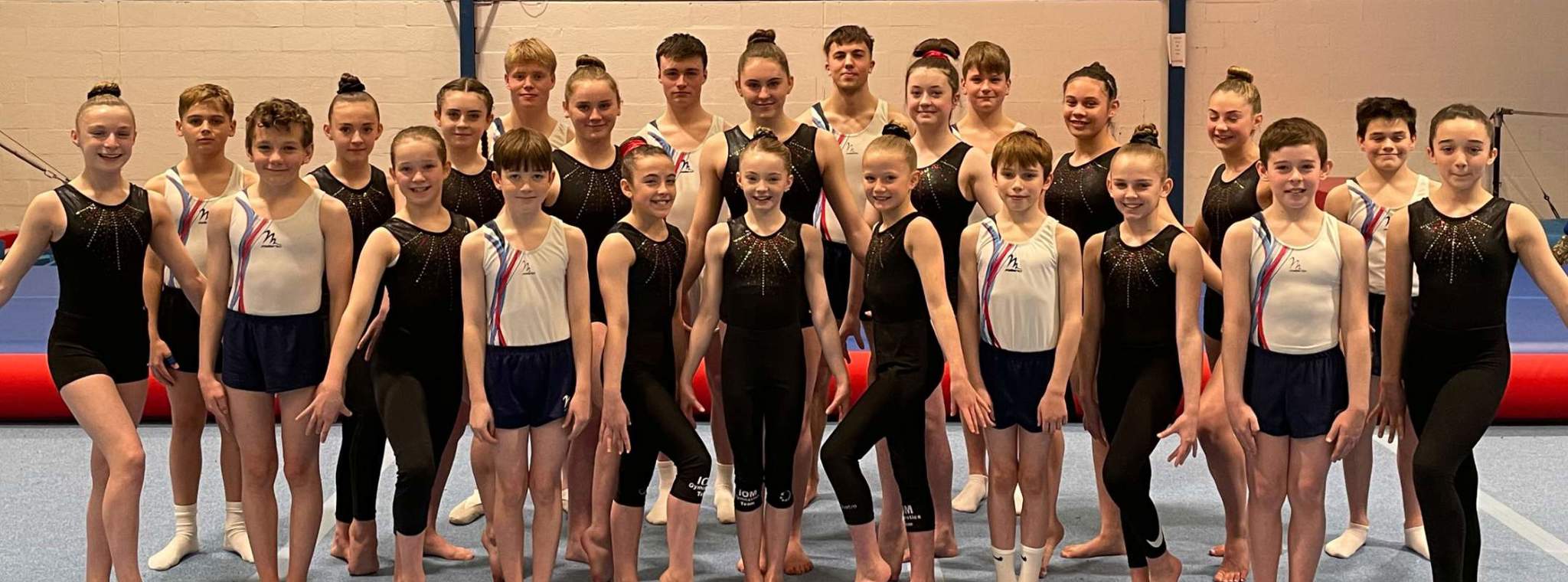 Isle of Man Gymnastics team pictured in leotards 