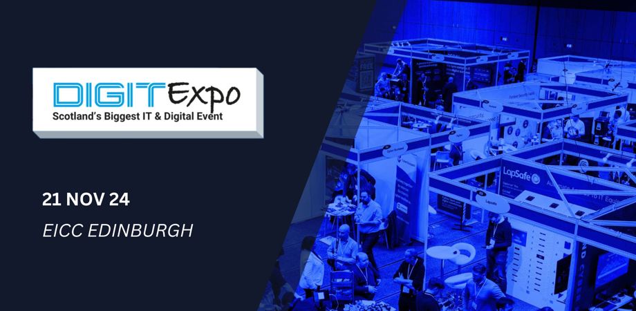 Photo of DIGIT Expo exhibition hall with details of the event