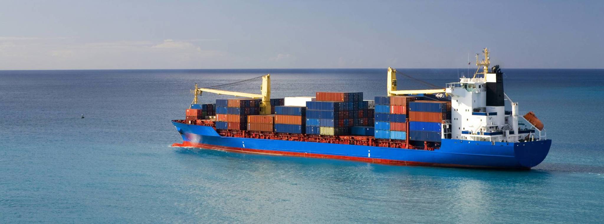 Photo of a shipping container at sea