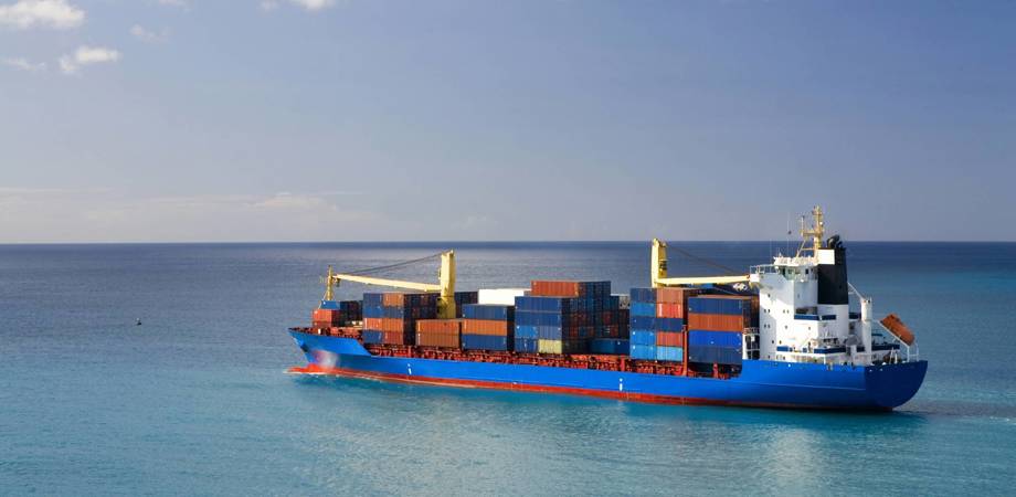 Photo of a shipping container at sea