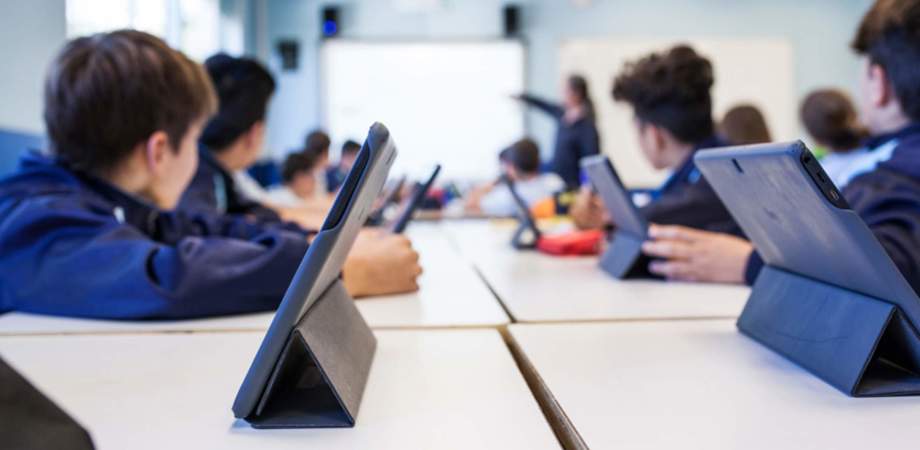 School children in a classroom