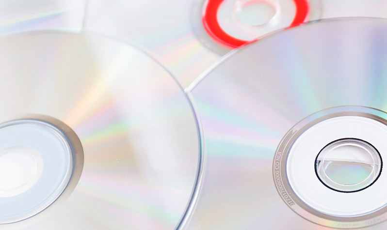 Close up of CD Roms